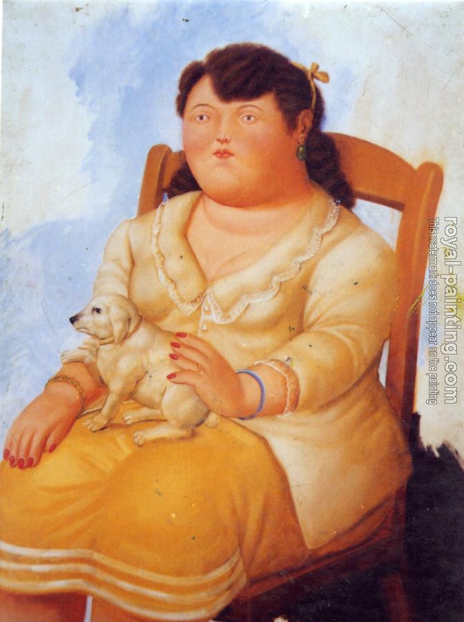 Fernando Botero : Woman With Dog